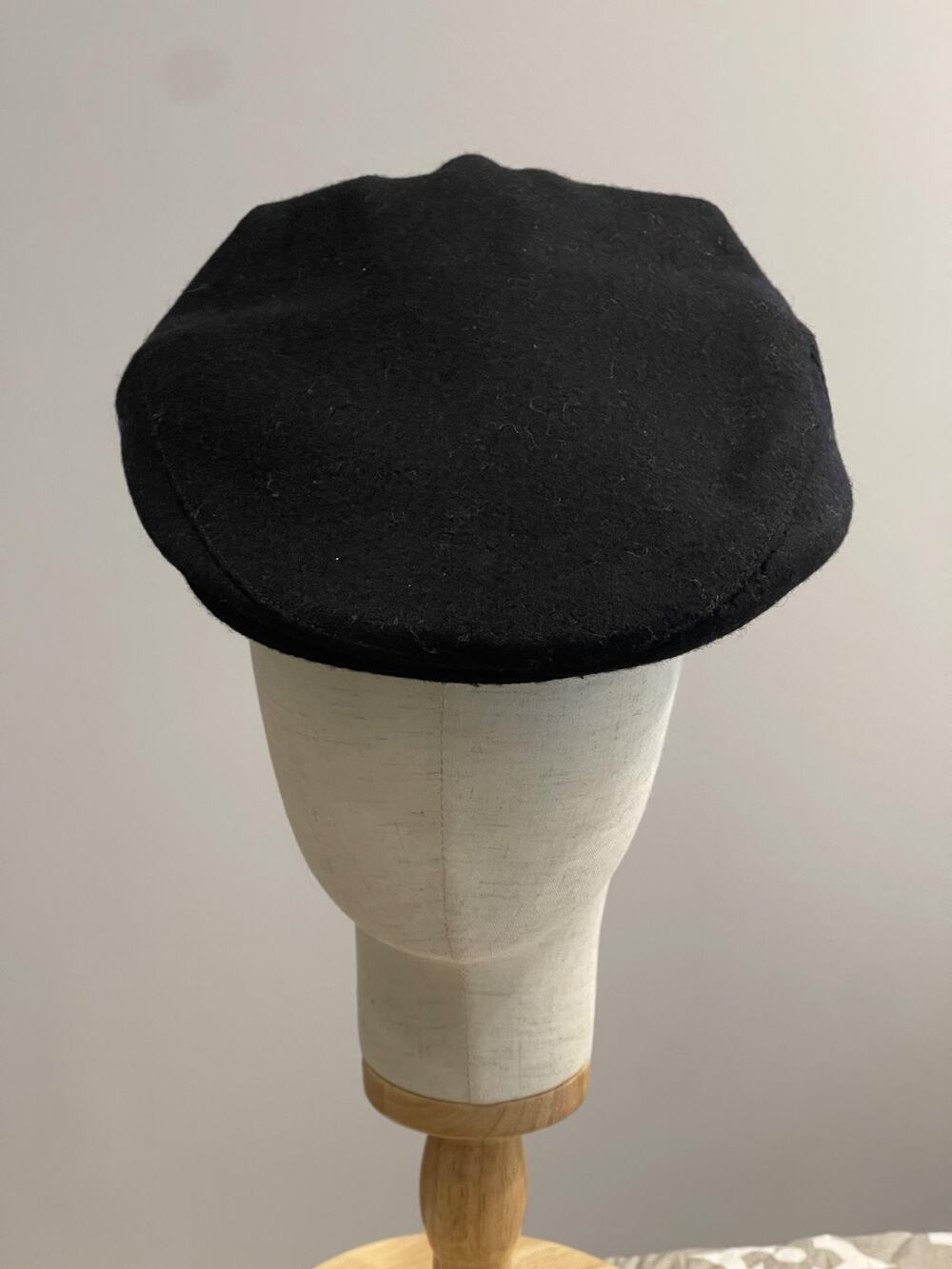 Vintage Stetson Hat Cap Flat Mens Medium Black Wool Lined Felt USA Made Casual